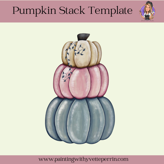 Pumpkin Stack Painting Template-Digital Download