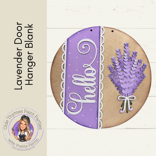 Lavender Door Hanger Blank