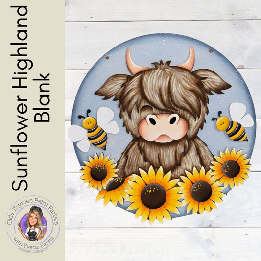 Sunflower Highland Blank