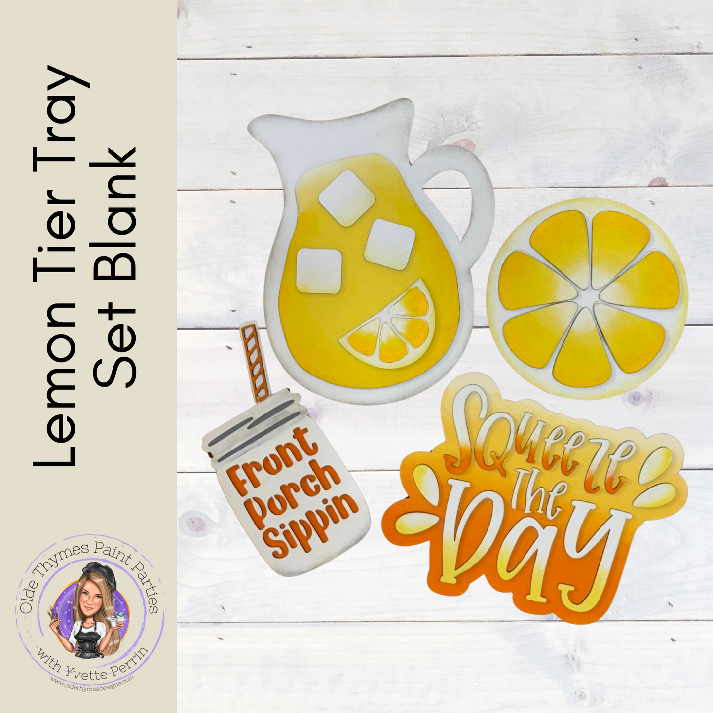 Lemon Tier Tray Set Blank