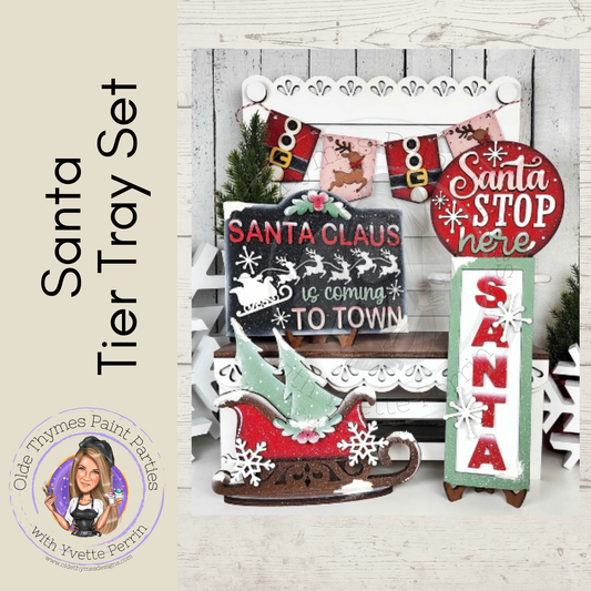 Santa Tier Tray Set Blank