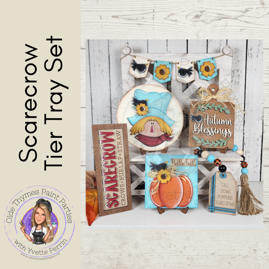 Scarecrow Tier Tray Set Blank