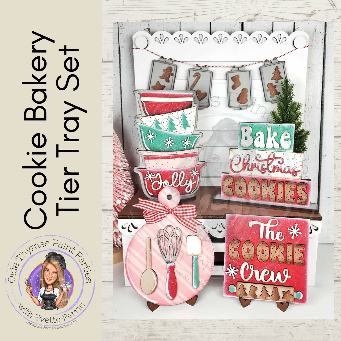 Cookie Bakery Tier Tray Set Blank