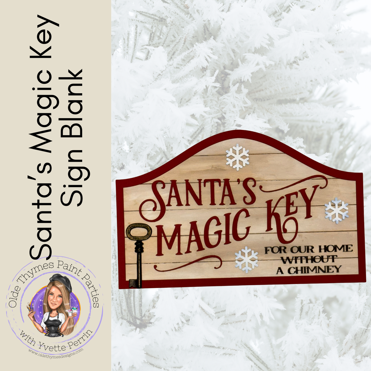 Santa's Magic Key Sign Blank