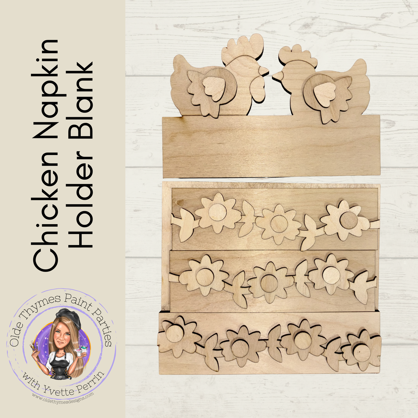 Chicken Napkin Holder Blank