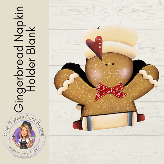 Gingerbread Napkin Holder Blank