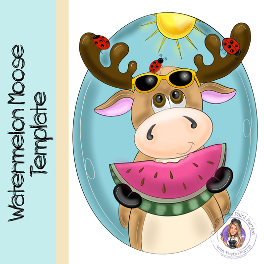 Watermelon Moose Template
