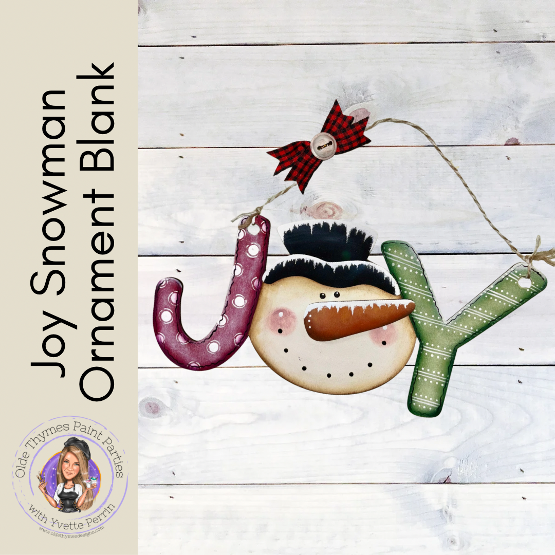 Snowman Joy Ornament Blank