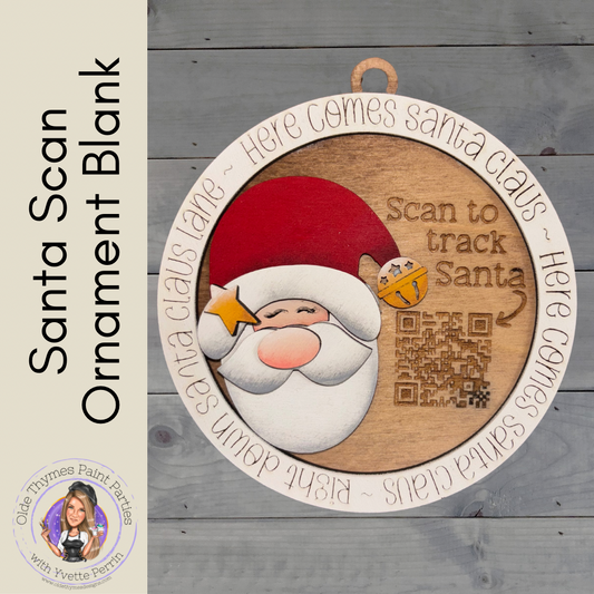 Santa Scan Ornament Blank