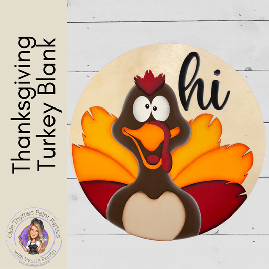 Thanksgiving Turkey Door Hanger Blank