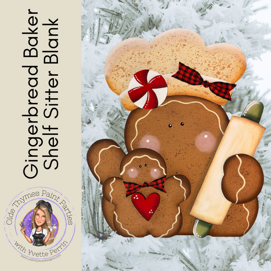 Gingerbread Baker Shelf Sitter Blank