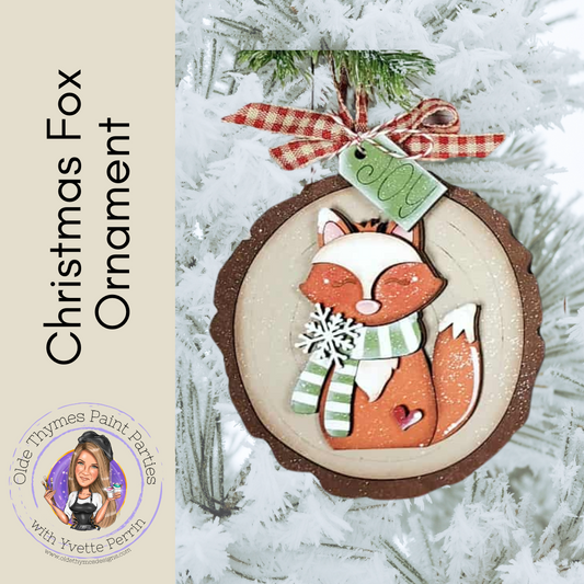 Christmas Fox Ornament Blank
