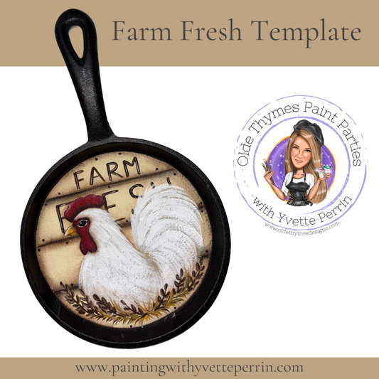 Farm Fresh Painting Template-Digital Download