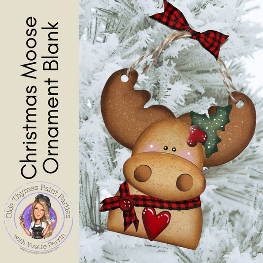 Christmas Moose Ornament Blank