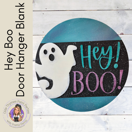 Hey Boo Door Hanger Blank