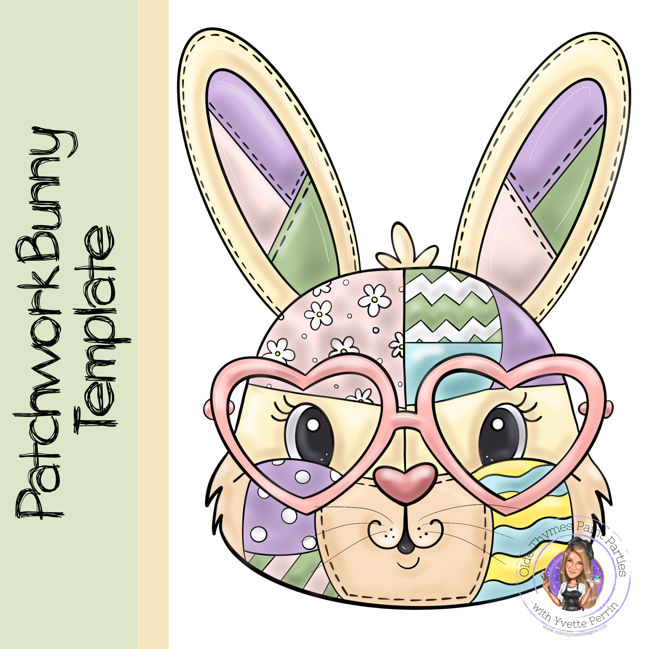 Patchwork Bunny Template – OldeThymesPaintParties