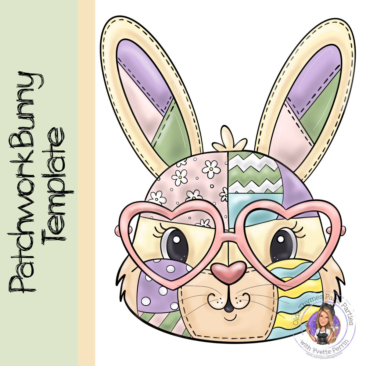 Patchwork Bunny Template – OldeThymesPaintParties