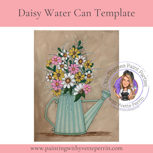 Daisy Water Can Template
