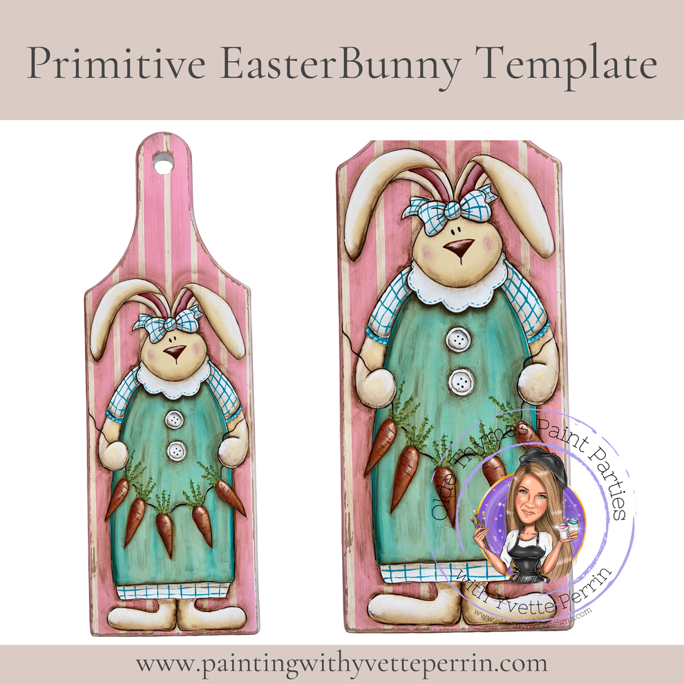 Primitive Easter Bunny Template – OldeThymesPaintParties