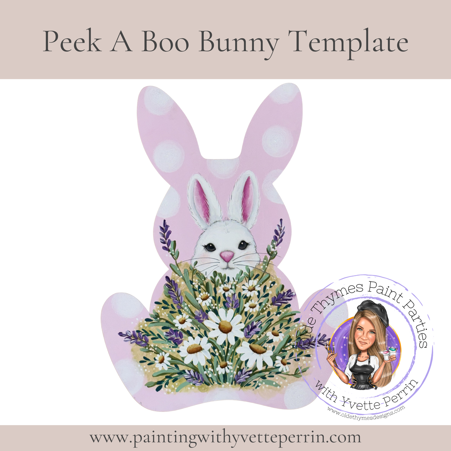 Peek A Boo Bunny Template