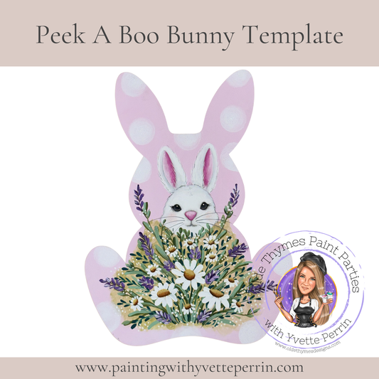 Peek A Boo Bunny Template