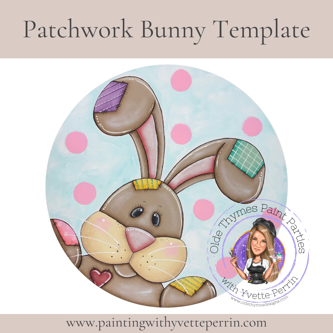 Patchwork Bunny Template – OldeThymesPaintParties
