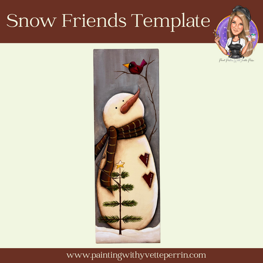 Snow Friends Painting Template-Digital Download