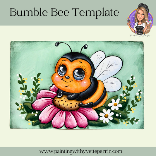 Bumble Bee Painting Template-Digital Download