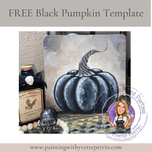 FREE Black Pumpkin Template