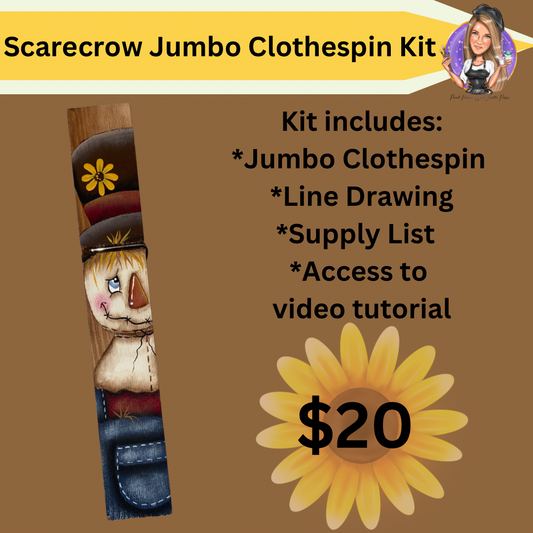 Scarecrow Jumbo Clothespin Kit