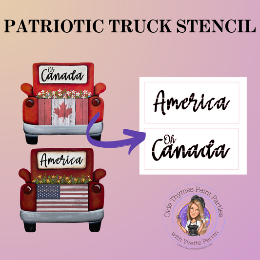 Patriotic Truck Stencil