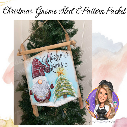 Christmas Gnome Sled E-Pattern Packet
