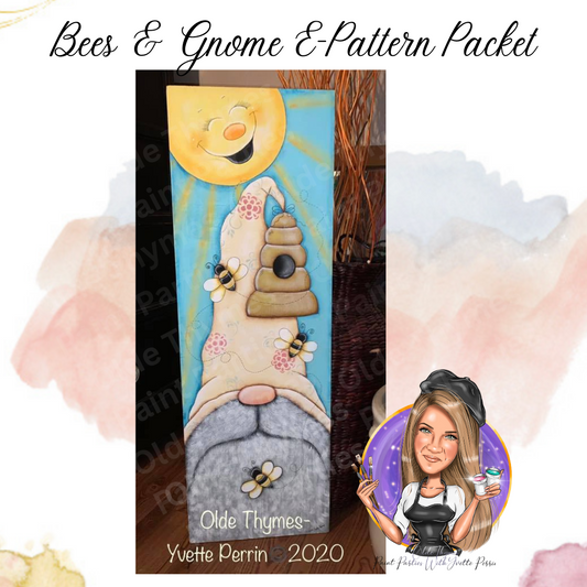 Bees & Gnome (Porch Leaner) E-Pattern Packet